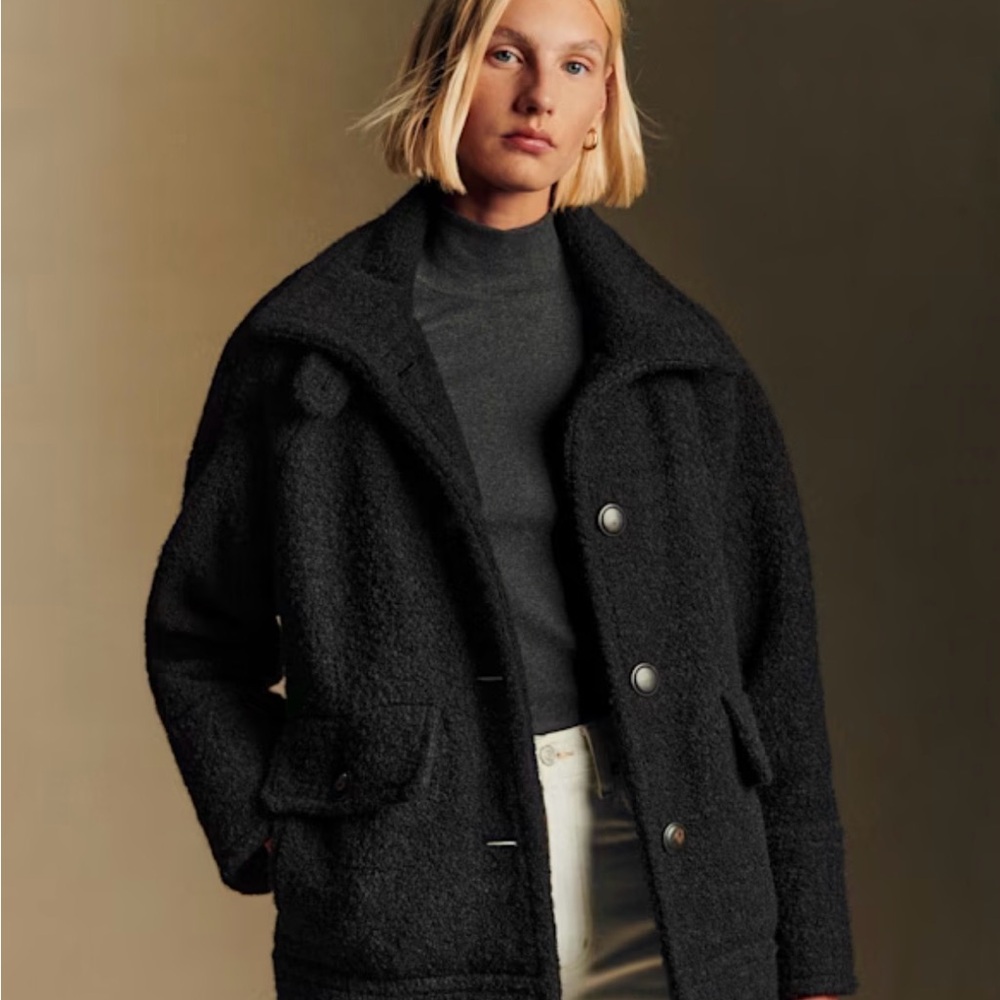 Sezane Black Leo Coat